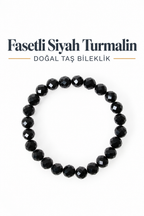 Fasetli Siyah Turmalin Bileklik