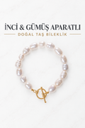 İnci & Gümüş Aparatlı Bileklik