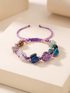 Yay Burcu Doğal Taş Makrome Bileklik – Ametist, Jasper, Kalsedon, Labradorit, Lapis Lazuli, Mavi Apatit, Yeşil Aventurin