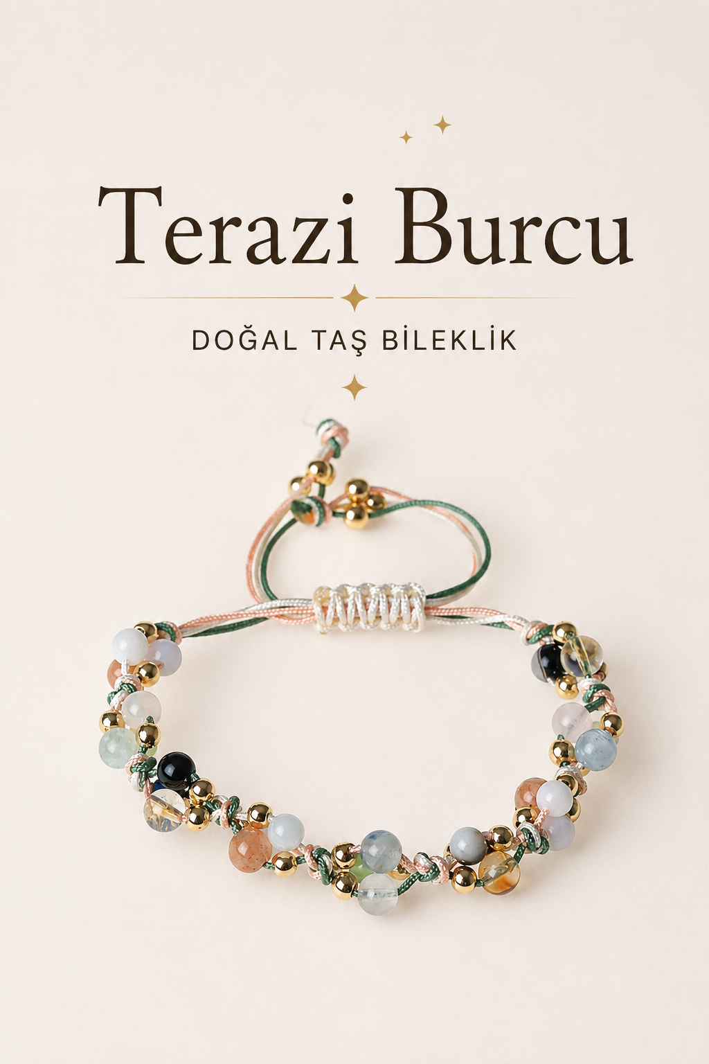Terazi Burcu Makrome Bileklik